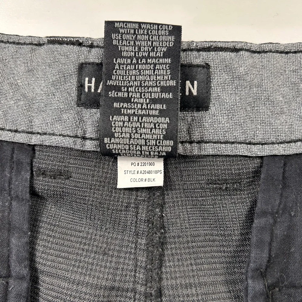 Hang Ten Hybrid Shorts Mens 32 Charcoal Grey Glen Plaid Walk Boardshorts